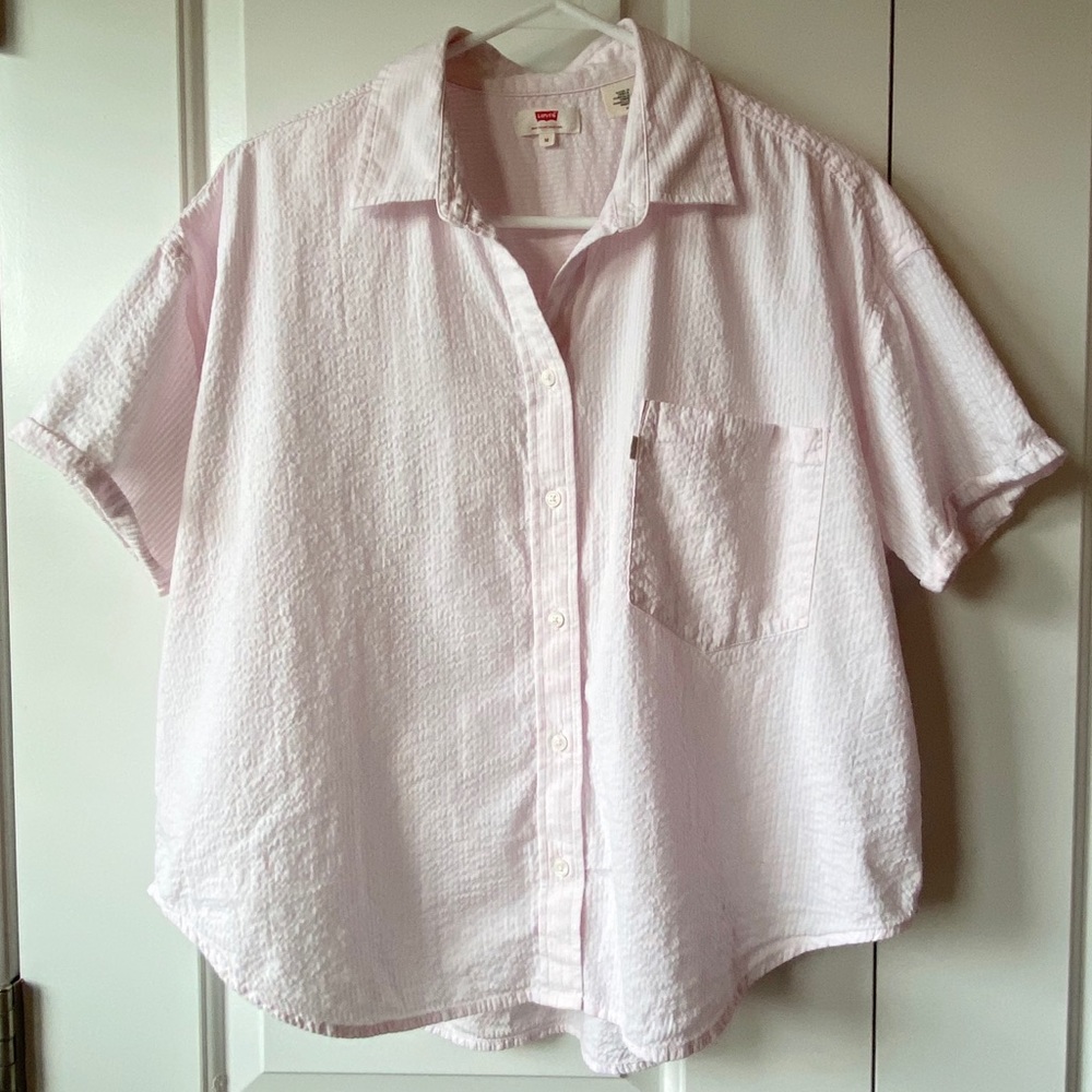 Levi’s cropped swing top 100% cotton 25" bust